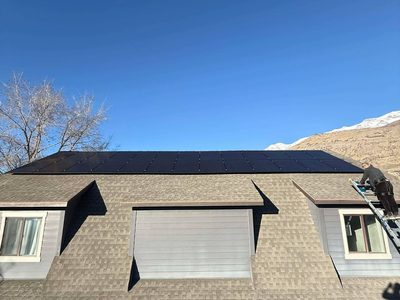 8kW solar panel array on residential roof in Orem, UT